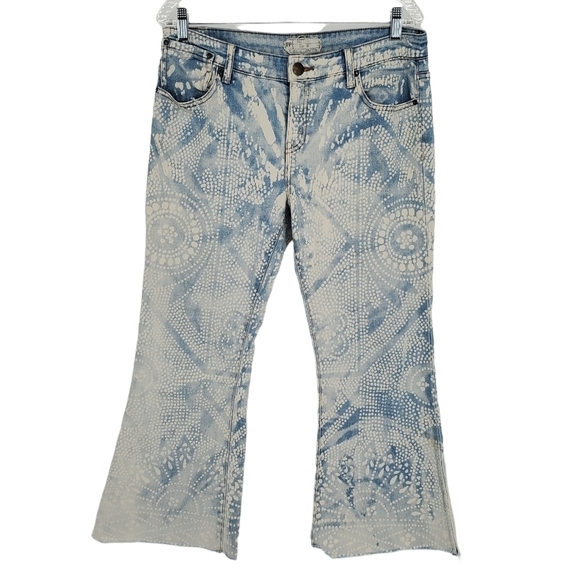 Free People Cropped Bali Flare Jeans Light Wash Size 30